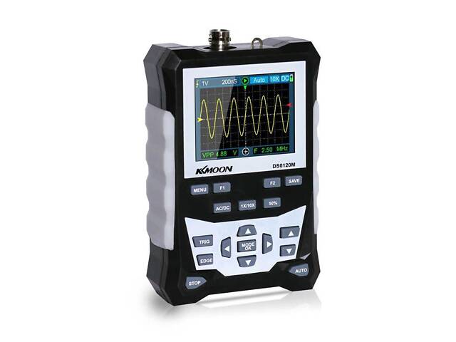 Осциллограф цифровой портативный с аккумулятором KKMOON DS0120M, 120 МГц 500 Мб/с, генератор сигнала - Фото 2