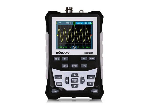 Осциллограф цифровой портативный с аккумулятором KKMOON DS0120M, 120 МГц 500 Мб/с, генератор сигнала - Фото 3