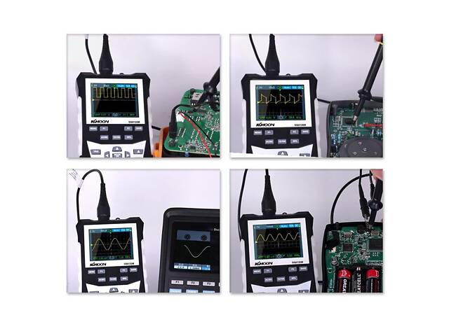 Осциллограф цифровой портативный с аккумулятором KKMOON DS0120M, 120 МГц 500 Мб/с, генератор сигнала - Фото 4