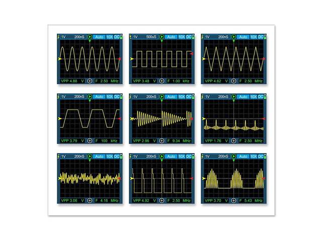 Осциллограф цифровой портативный с аккумулятором KKMOON DS0120M, 120 МГц 500 Мб/с, генератор сигнала - Фото 5