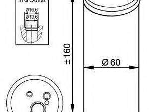 Осушитель, кондиционер NRF 33296 на VW GOLF Mk IV (1J1)