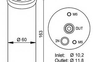 Осушувач кондиціонера для моделей: CHRYSLER (VOYAGER)
