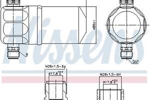 Осушитель кондиционера AUDI A4 B5 (8D2) / AUDI 80 B4 (8C5) 1988-2005 г.