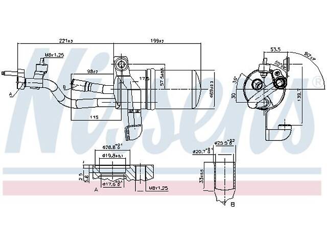 Осушитель кондиционера FORD C-MAX (DM2) / FORD FOCUS C-MAX (DM2) 2003-2013 г.