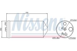 Осушитель кондиционера NISSAN NAVARA (D22) / NISSAN PRIMERA (P11) 1994-2002 г.