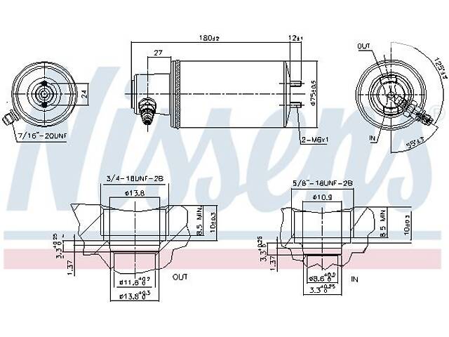 Осушитель кондиционера VW POLO (6N2) / VW GOLF (1H1) 1989-2009 г.