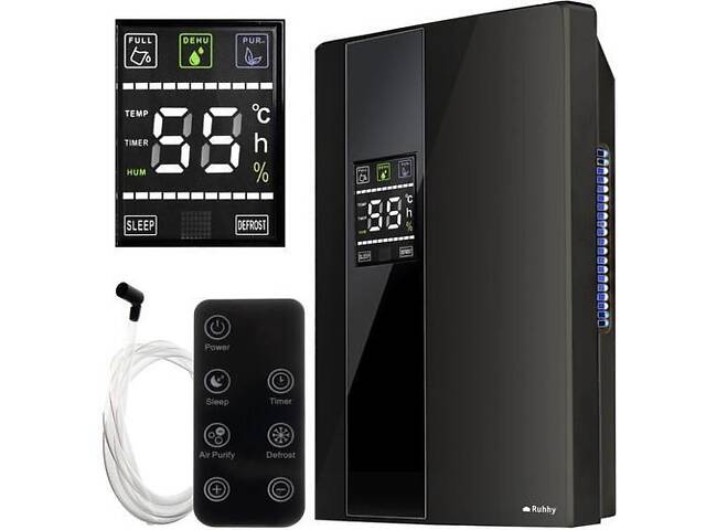 Осушитель воздуха с гигростатом, ЖК-дисплеем и 24-часовым таймером Ruhhy 21847 (90W, Польша) - Фото 1