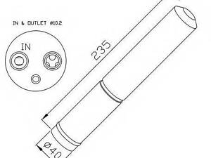 Осушувач радіатора кондиціонера NRF 33225 на MITSUBISHI OUTLANDER SPORT (GA_W_)