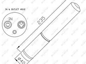 Осушитель кондиционера на 2, 2 , 3, 4007, 4008, 5, ASX, Almera, C-Crosser, C4 Aircross, Eclipse, FX, Impreza, Juke, L...