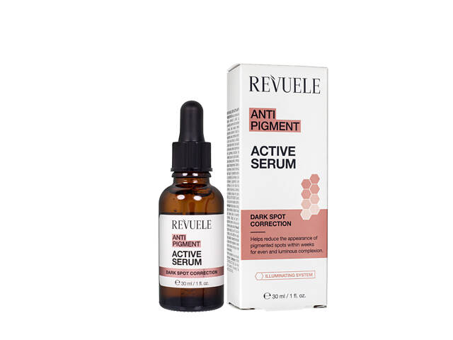 Отбеливающая сыворотка для лица от пигментных пятен Revuele Anti Pigment Active Serum, 30 мл