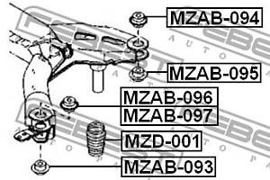 Отбойник амортизатора MAZDA 6 (GY) 2002-2008 г.