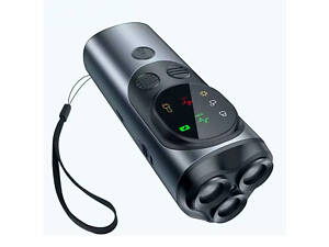 Отпугиватель собак ультразвуковой аккумуляторный Ultrasonic P10 + COB фонарик Type-C Серый