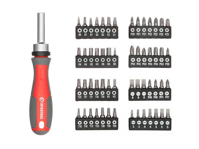 Отвертка Intertool реверсионная Pro 57 ед. (VT-3361) - Фото 2