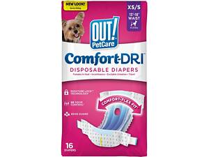 ВИЛУЧИТИ! Одноразові підгузки ВИЛУЧИТИ! Comfort-Dri Disposable Diapers, для сук малих порід XS-S