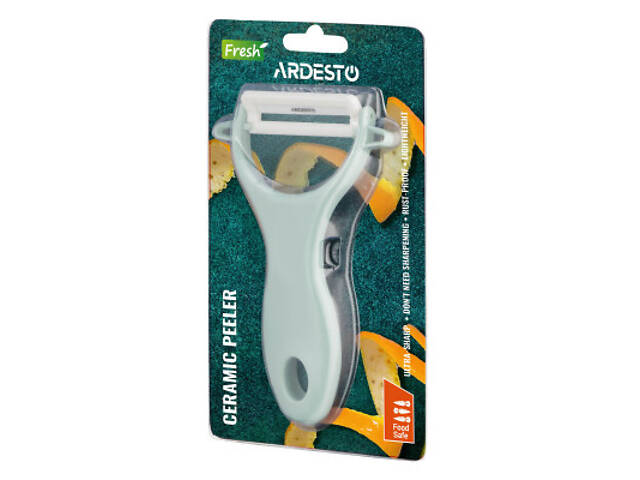 Овощечистка Ardesto Fresh, кераміка, пластик, зелений світлий (AR2101GE) - Фото 3