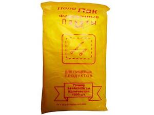Пакет фасовка 14*26см №4 (1000 шт реально) 'Yellow' Кривий Ріг