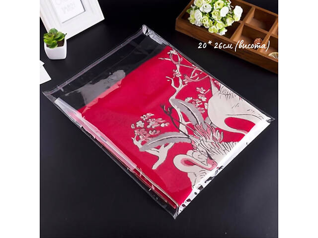 Пакет поліпропіленовий з клапаном і скотчем 20*26см, 20 мкм, для фасування товарів (упаковка 1000 шт) - Фото 1