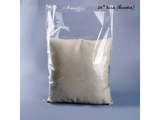 Пакет поліпропіленовий з клапаном і скотчем 24*36см, 20 мкм, для фасування товарів (упаковка 1000 шт) - Фото 1