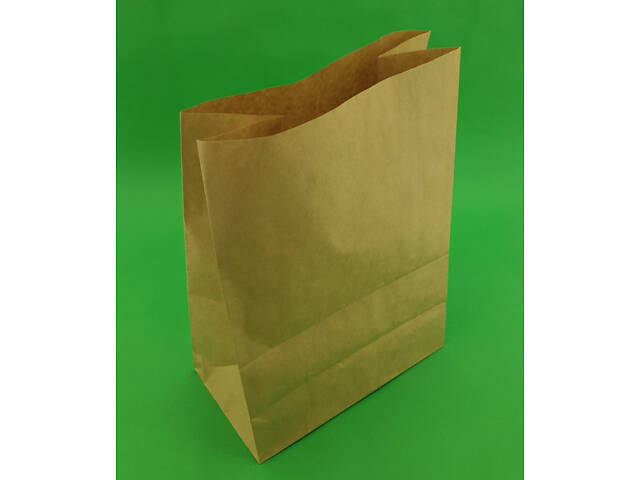 Пакет з дном паперовий 35*25*14 коричневий №20 (25 шт) - Фото 1