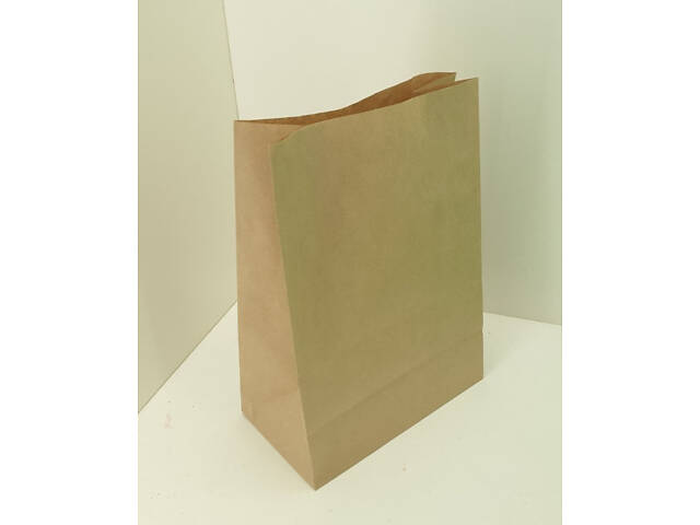 Пакет з дном паперовий 35*25*14 коричневий №20 (25 шт) - Фото 3