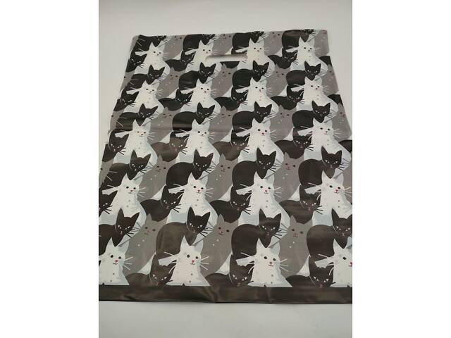 Пакет з прорізною ручкою (40*50)' Дитячий світ 'Тріо Котів' (50 шт) - Фото 3