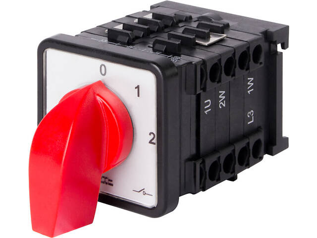 Пакетный переключатель '0-1-2' 4P 25A 400V на DIN рейку [8427-200] LK25/4.322-SP/45 E.NEXT - Фото 1