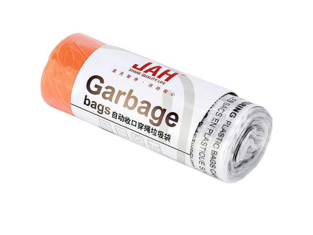 Пакети для сміття JAH Із затяжками Для відер об'ємом до 6-15 л 20 шт. (20268) - Фото 1