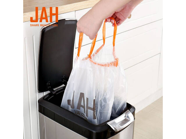 Пакети для сміття JAH Із затяжками Для відер об'ємом до 6-15 л 20 шт. (20268) - Фото 3