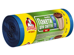 Пакети для сміття Помічниця 35 л 50 шт. (4820012340033)