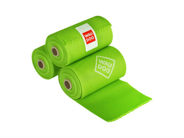 Пакети для собак Waucat Біорозкладні МАКСИ 22х33 см 3 рул (45 шт) (9944) - Фото 1