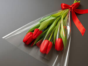 Пакети конус для квітів, тюльпанів 20*40*40 (100шт)