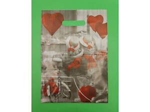 Пакеты с вырубной ручкой (24*35+3)'Шар ' ХВГ (25 шт)