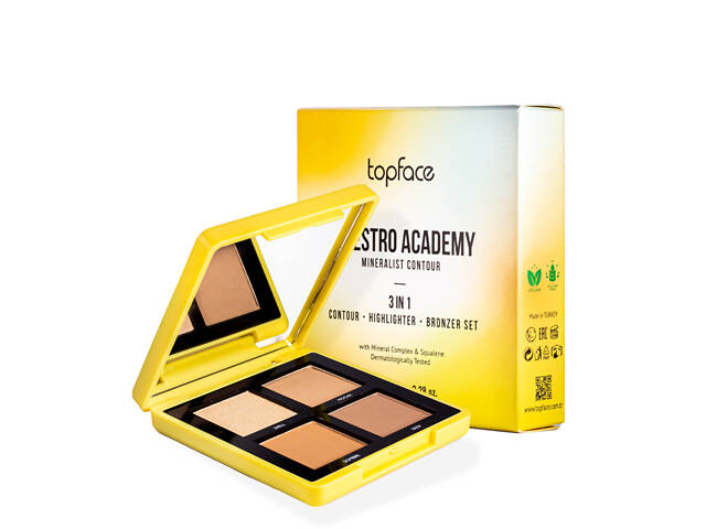 Палітра для контурингу обличчя Topface Maestro Academy Mineralist Contour № 002 (PT268) - Фото 1