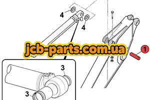 Палец крепления г/цилиндра ковша к рукояти KRV1127 для JCB JS220 (200, 210)