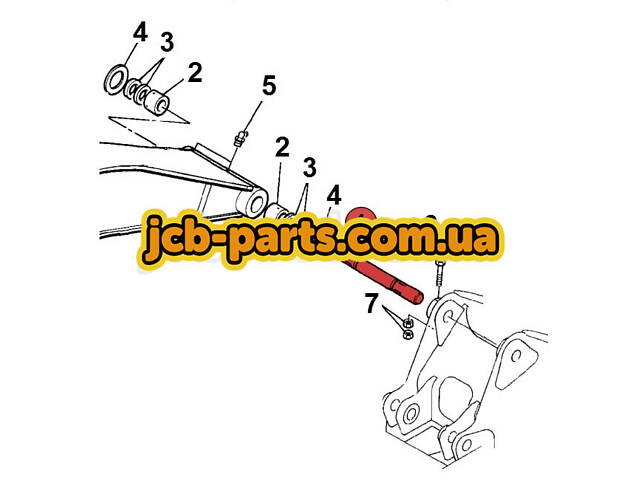 Палець в основу стріли 811/90375 для JCB JS330