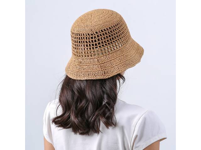 Панама женская вязаная LuckyLOOK Лиенц 57 Бежевый 819-849 - Фото 2