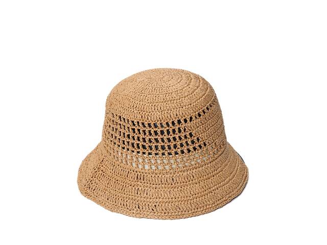 Панама женская вязаная LuckyLOOK Лиенц 57 Бежевый 819-849 - Фото 4