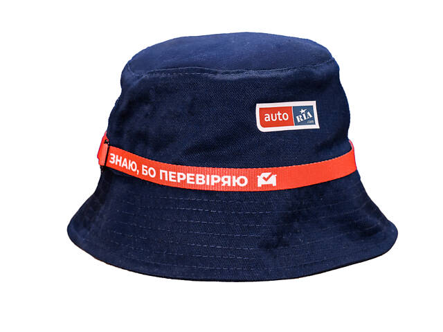Панама синя “Знаю, бо перевіряю”, розмір L бавовна - Фото 2