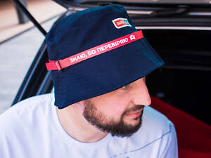 Панама синяя “Знаю, потому что проверяю”, размер M хлопок