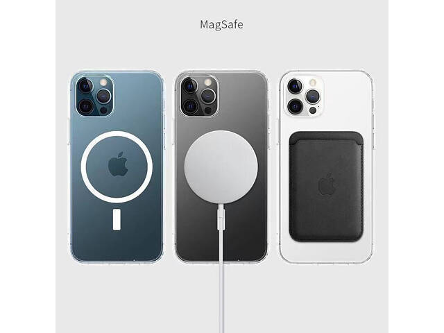 Панель для Apple iPhone 15 Pro Max прозора MagSafe захисна накладка з підтримкою MagSafe - Фото 3