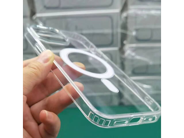 Панель для Apple iPhone 15 Pro Max прозора MagSafe захисна накладка з підтримкою MagSafe - Фото 6