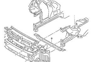 Панель Передняя Нижняя (Балка Под Радиатор) на Touareg