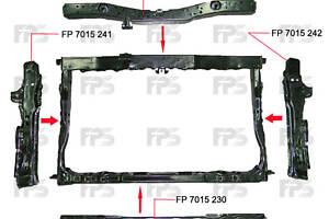 Панель передня Toyota Corolla E14 / E15 ліва (FPS). 5320402020