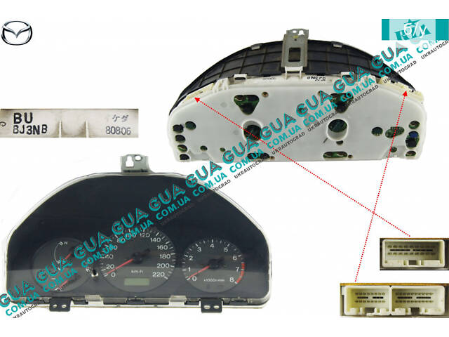 Панель приладів ( спідометр/щиток приладів ) BJ3N55430B Mazda/МАЗДА 323 F 1998-2004