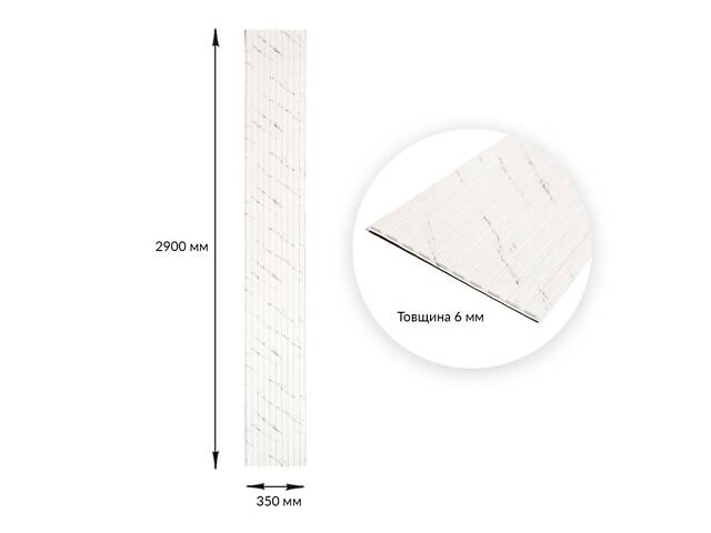 Панель-рейка в рулоне 2900х350х6мм Мрамор love-shopping - Фото 3