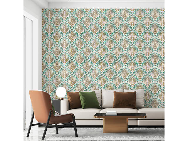 Панель стеновая 3D 680х680х4мм Коричнево-зеленый узор SW-00001988 - Фото 4