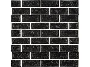 Панель стінова 70*70cm*5mm чорна цегла з білим (D) SW-00001503