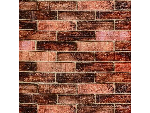 Панель стеновая в рулоне 3D Sticker Wall 700х3080х3 мм Коричнево-бежевый (D) SW-00002537 - Фото 2