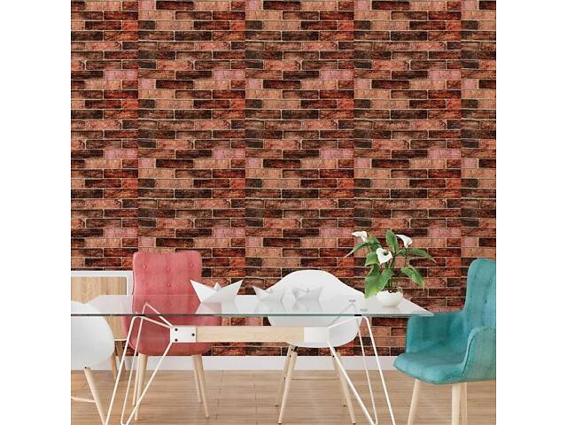 Панель стеновая в рулоне 3D Sticker Wall 700х3080х3 мм Коричнево-бежевый (D) SW-00002537 - Фото 6