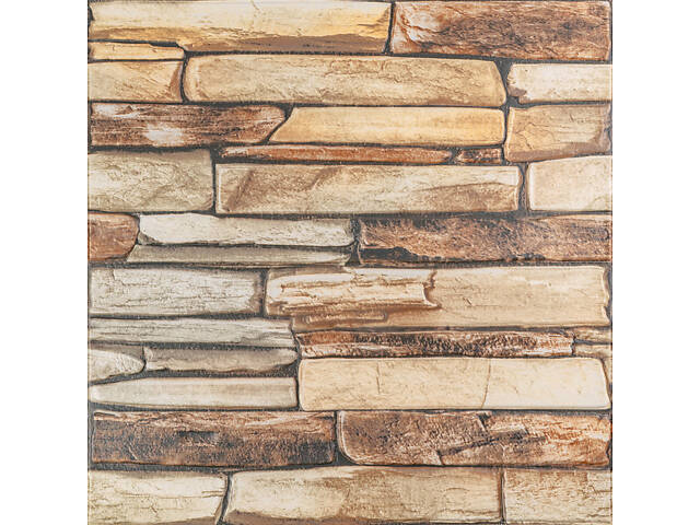 Панель стінова 3D 680х680х4мм Коричневий сланець SW-00002002 - Фото 1